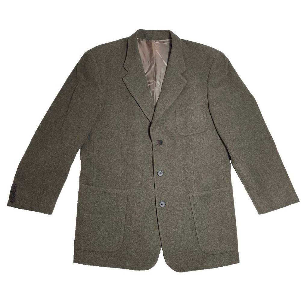 Vintage Ralph Lauren Wool Cashmere Blazer Made In Canada 3 Button Coat EUC 90's